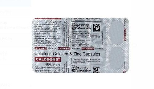 Mankind Caldikind Calcitriol, Calcium And Zinc Capsules General Medicines