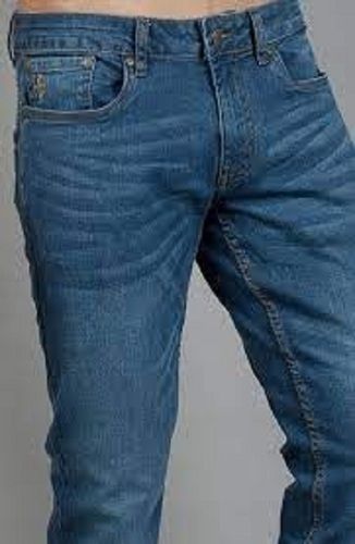 Mens Casual Regular Fit Ankle Length Blue Stretchable Plain Denim Jeans Age Group: >16 Years