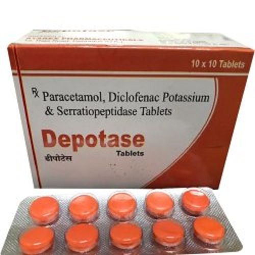 Paracetamol Diclofenac Potassium And Serratioptidase Tablet  Lead Time: 24 Hours