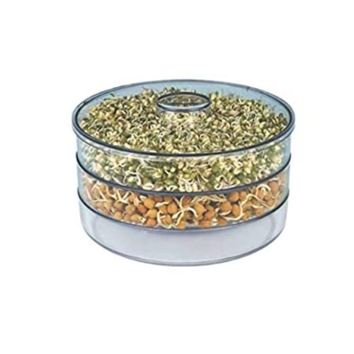 Plastic Transparent Sprout Maker Box With 3 Containers