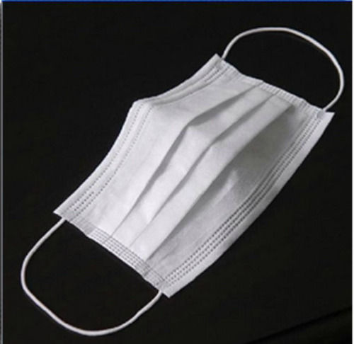 White Plain Cotton Earloop Disposable Surgical Face Mask With 3-Layer Protection
