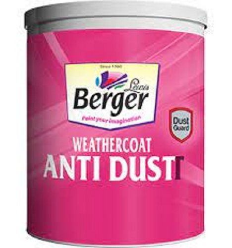 Berger Weathercoat Anti Dust Emulsion Water Based Paint With 7 Months Shelf Life