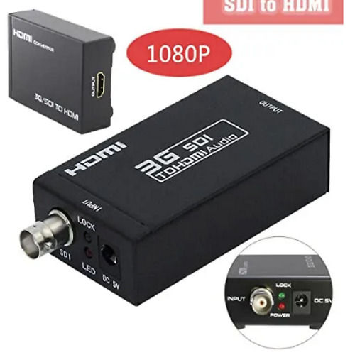 Black 3g Sdi To Hdmi Audio, Rated Voltage 5v And Supply Voltage 3 Watt