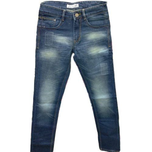 Lightweight Regular Fit And Comfortable Stretchable Blue Color Mens Denim Jeans