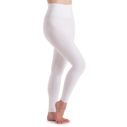 Long Lasting Fit And Comfort White Color Plain Cotton Ladies Leggings For Daily Wear