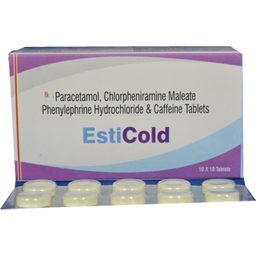 Paracetamol, Chlorpheniramine Maleate Phenylephrine Hydrochloride and Caffeine Tablets, 10x10 Tablets Blister Pack