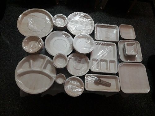 Plain White Color Areca Plates With High Heat Bearing Capacity