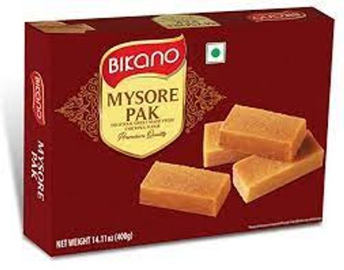 Regular Sweet And Premium Grade Soft Textured Fried Bikano Mysore Pak , Pack Of 400 Grams