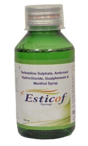 Terbutaline Sulphate, Ambroxol Hydrochloride, Guaifenesin And Menthol Syrup - 100 ML Liquid, Highly Effective for Dry Cough, Safe Packaging, Suitable for All, Dosage as Per Physician's Advice