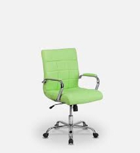 Ergonomic Green Steel Desk Chair - 3-8 Inch Adjustable Height, Padded Backrest & Headrest | Easy to Clean, Durable & Comfortable Design