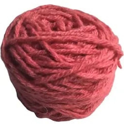 Highly Durable 100 Percent Organic Pink Color Wool Yarn For Making Clothes