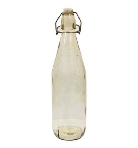Lightweight White Color Transparent Glass Water Bottle Plain In 1000ml