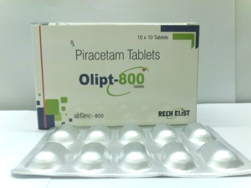 Rechelist Pharma Piracetam -800 Mg Tablets For Brain And Nervous System Medicines, >600mg