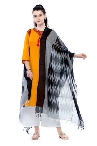 Yellow Color Stylish Breathable And Comfortable Casual Cotton Dupatta