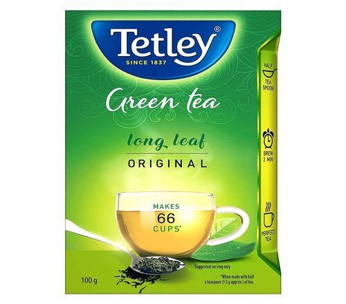 100% Natural Ingredients Delicious Tetley Green Tea Powder With 100 Grams Packet  Jasmin