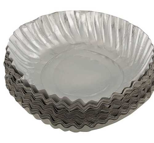 इवेंट और पार्टी सप्लाई के लिए 14 इंच व्यास वाली डिस्पोजेबल सिल्वर पेपर प्लेट