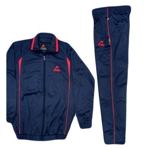 Polyester Blue And Red Tracksuit For Men, Casual Wear, Skin Friendly