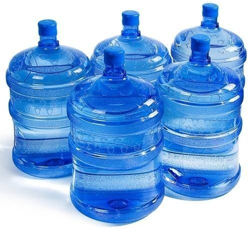Blue Color Lightweight Oval Shape Jar Drinking Plastic Water Jug Bottle