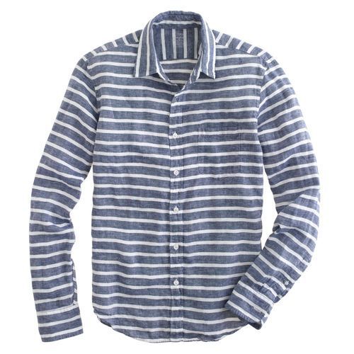 Blue Full Sleeves Striped Casual Shirts For Men - Cotton Blend, Size S/M/L/XL | Quick Dry, Waterproof, Breathable & Skin Friendly