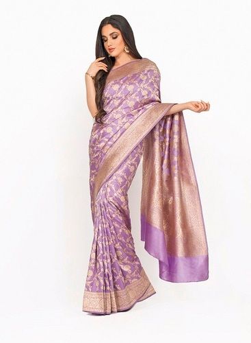 light weight and soft fabric light pink signature banarasi silk ladies saree 368