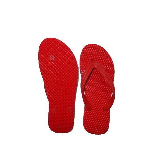 Light-Weight Long-Lasting Men'S Red Rubber Slipper For Spring And Summer Size: 6-10