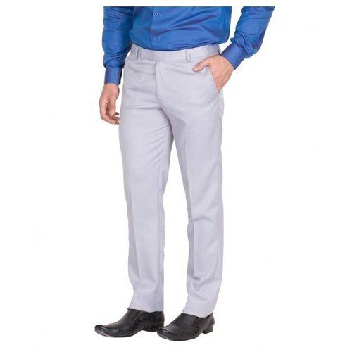 TAHVO Men Blue Formal Trousers