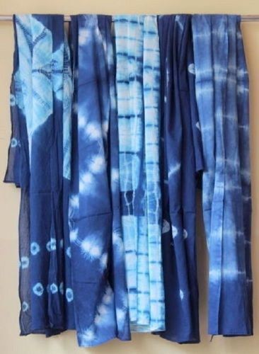 Printed Tie And Dye Indigo Blue Cotton Scarf with Fancy Colour Design And Long Lasting