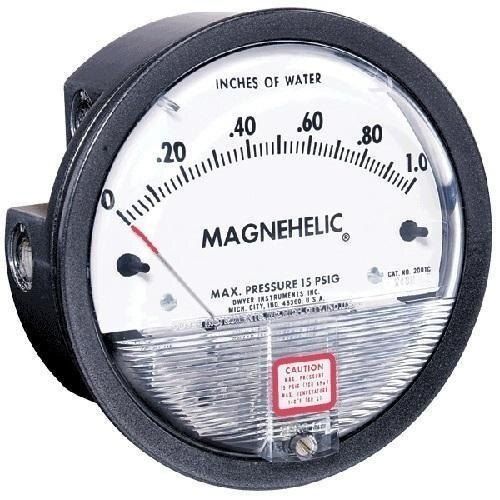 Aluminium Round Shape Magnehelic Differential Pressure Gauges Accuracy: -760 Mmhg Mm