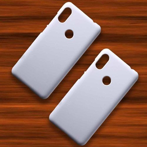Scratch And Bump Resistant Comfortable Grip Plain White Color Mobile Back Cover - Hard Plastic Material, Slim Lightweight Design, Durable Fashionable Style
