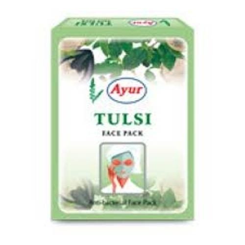 Waterproof Herbal And 100% Natural Green Ayur Tulsi Face Pack