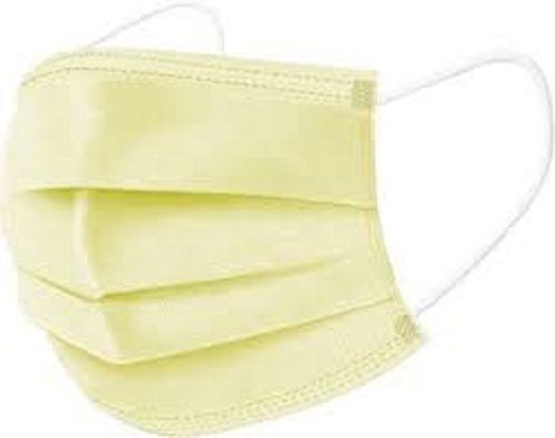  Anti-Bacterial Yellow Color Disposable Face Mask Made Of 100% Cotton