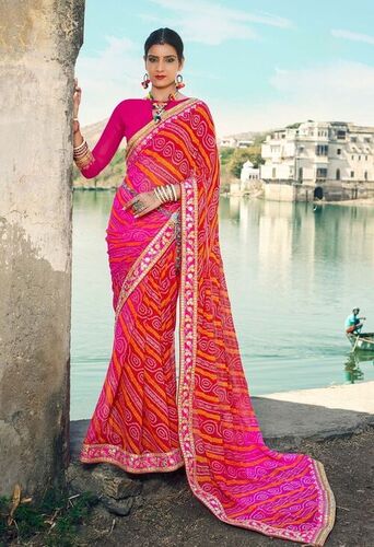 As Shown In Product Image Designer Party Wear Bandhani Silk Saree at Best  Price in Jamnagar | Kala Sanskruti