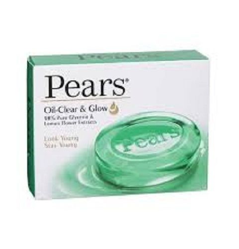 Green Color Pears Bath Soap Formulated With Moisturizing Ingredients 