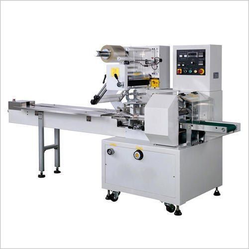 Grey Stainless Steel 240 V Flow Wrap Packing Machine