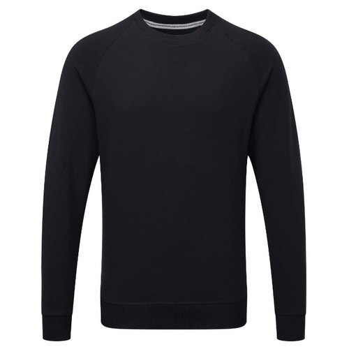 Plain Black Round Neck Breathable Skin Friendly And Casual Wear Full Sleeve T-Shirt For Men