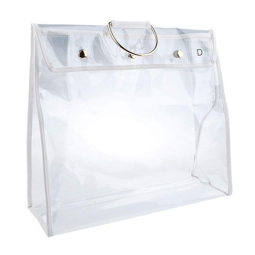 Transparent Plain Convenient And Reliable Sealed Pvc Bag With Handle For Grocery And Shipping