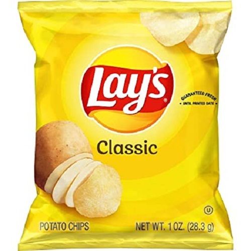 Yellow Salty And Crispy Lays Potato Chip For Uses Snack And Party