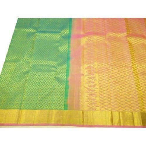 Beautiful Stylish Breathable Designer Wear Modern And Trendy Green And Pink Festive Wear Art Silk Saree