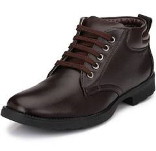 Breathable Brown Color Pvc Men Shoes For Casual And Formal Wear In Medium Size