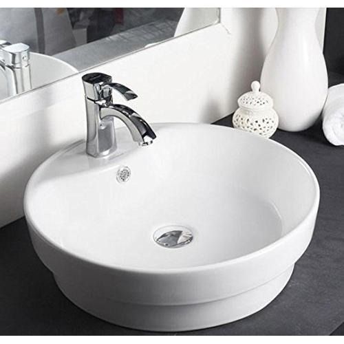 Glossy Finish And Table Top White Round Wash Basin For Bathroom Fitting Installation Type: Above Counter