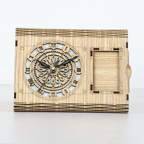 High Quality And Durable Wood Jd Multi Analog Wooden Finish Table Clock