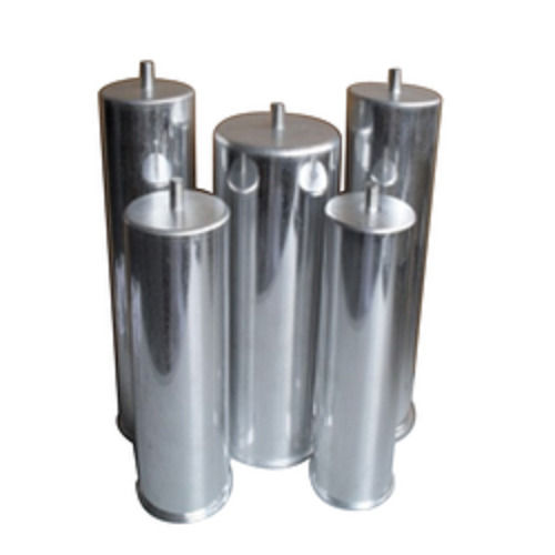 Metal Capacitor Can Silver Colour With Diameter 6 Inch And Height 4 Inch In Round Shape Food Safety Grade: Yes