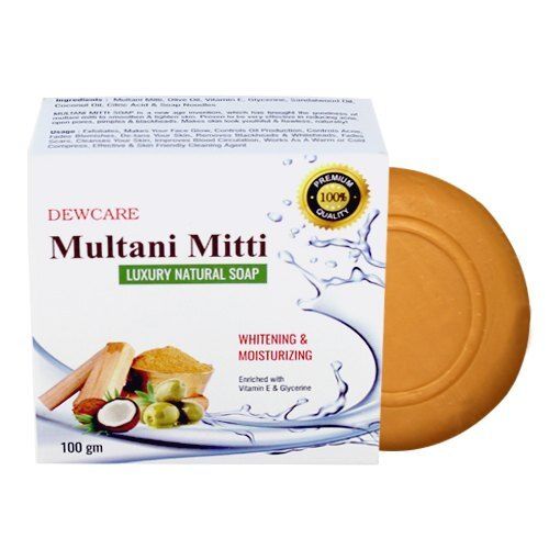 Natural And Pure No Chemicals Glycerin Multani Mitti Soap, For Bathing Gender: Female