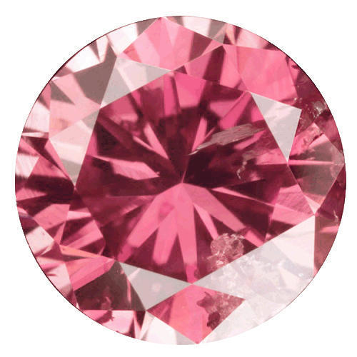 Natural Pink Color Round Cut Polished Diamond For Types Of Jewellery