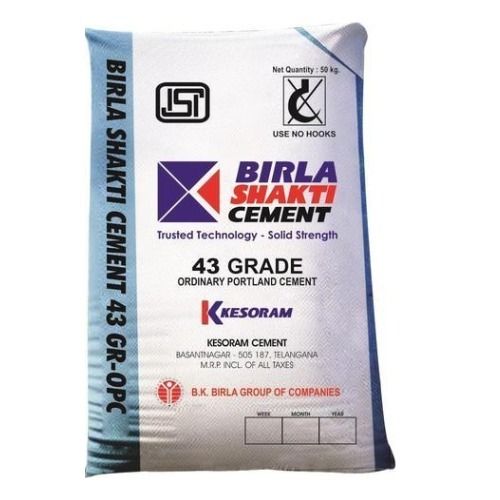 White Pack Of 50 Kilogram 43 Grade Ordinary Portland Birla Shakti Cement