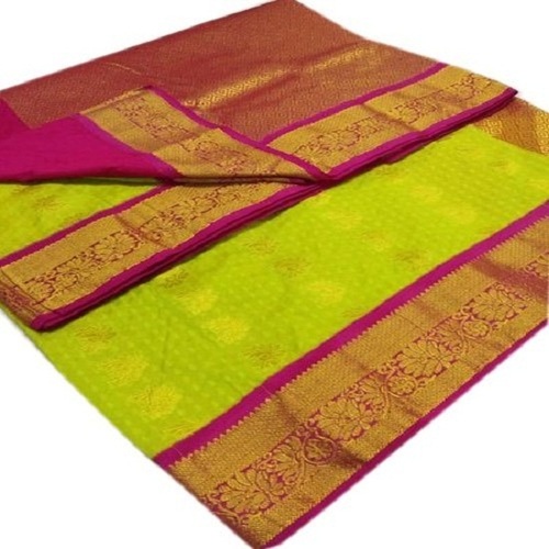 Woven, Embellished, Solid/Plain Kanjivaram Pure Silk, Art Silk Saree (Red)  - Fiza Fashions