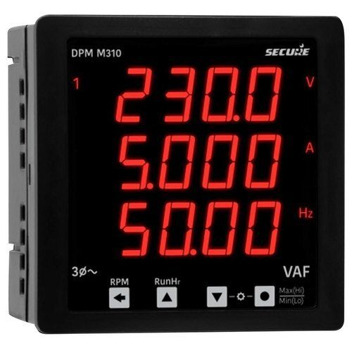 Abs Plastic 310Volt,250 Vdc,5 Amp Black Led Digital Panel Meter