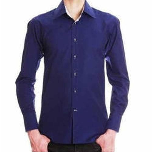 Blue And Full Sleeve Breathable Skin Friendly Wrinkle Free Stylish Cotton Casual Shirt