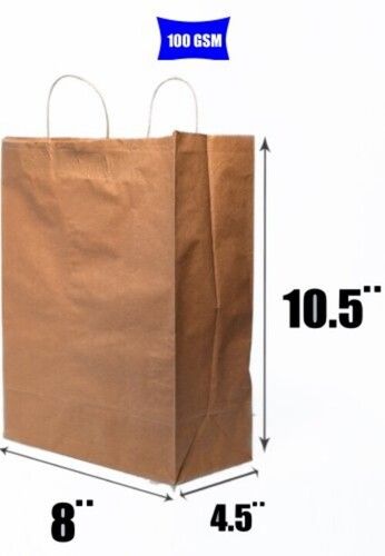 Brown Kraft Paper Bags With Twisted Handles, 3 Kg