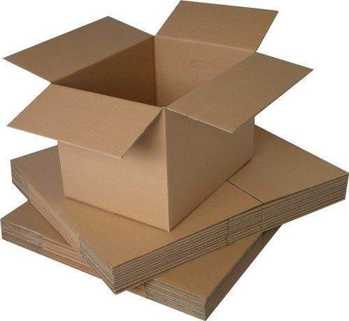Plain Brown 2 Ply Rectangular Corrugated Box Used For Packaging Medicines And Gifts